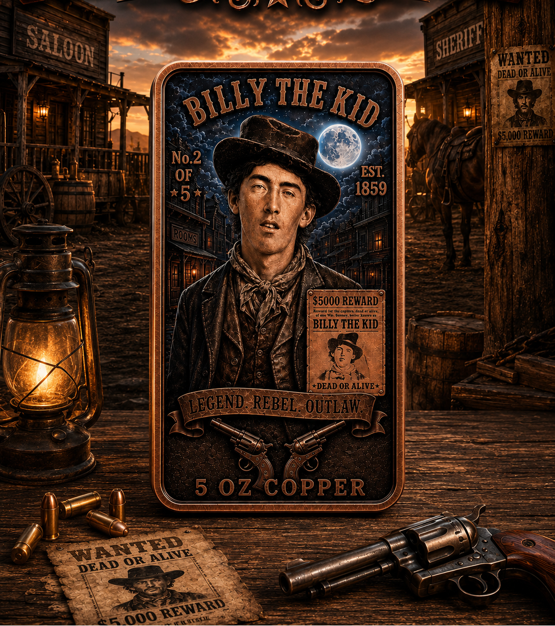 Billy the Kid 5 oz Copper (2nd in series)