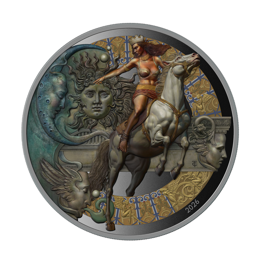 2026 Liberia Queen of Creativity Colorized Proof 2 oz Silver Coin (02/06)