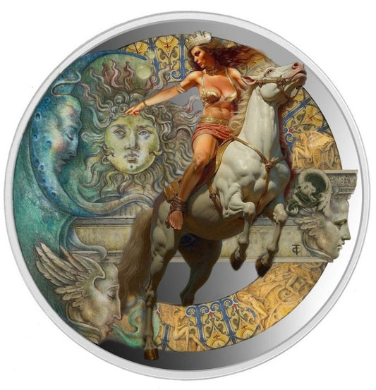 2026 Liberia Queen of Creativity Colorized Proof 2 oz Silver Coin (02/06)