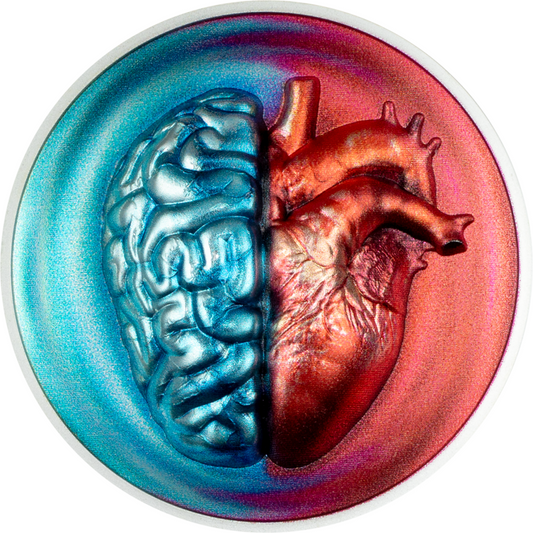 2026 Cook Islands Head vs Heart UHR 2 oz Silver Coin (02/11)