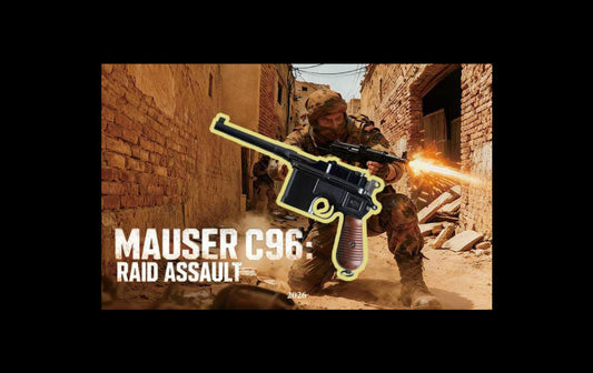 2026 Liberia Mauser C96 Shaped 1/1000 oz Gold Coin in Card (9,999 Mintage)