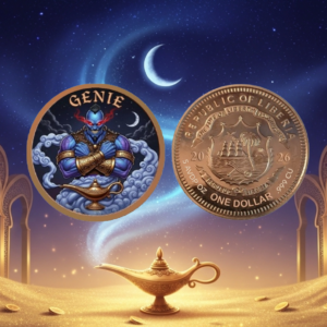 In Stock! 5oz Genie Government Backed Copper Coin