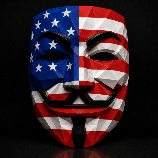 2026 Guy Fawkes "AMERICA" 3 AVDP oz .999 Fine Copper Mask Stacker Collectible