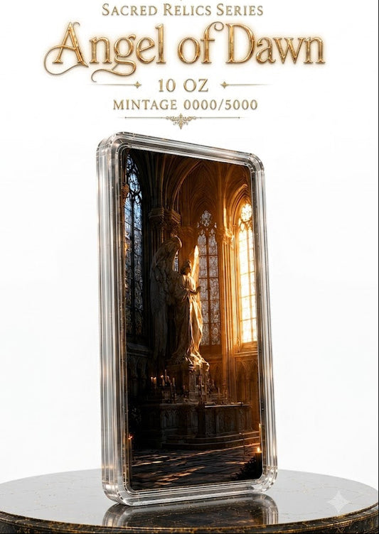 2026 Angel of the Dawn 10oz Avdp Colorized .999 Copper Bar