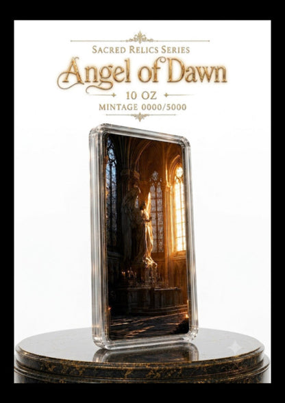 2026 Angel of the Dawn 10oz Avdp Colorized .999 Copper Bar