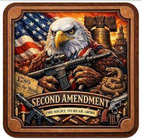 2nd Amendment Eagle Colorized UHR 1 oz Copper Medal in Stackable Capsule (02/10)