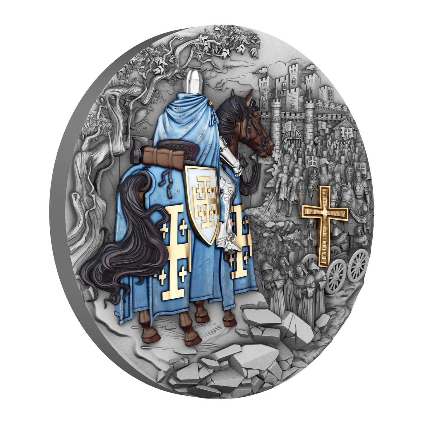 T&S New Series! 2026 Niue 2 oz Jerusalem Knights .999 Silver Coin (08/05)