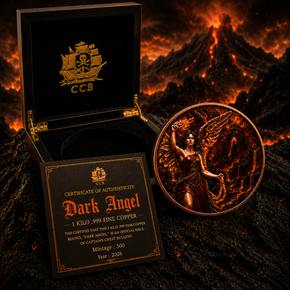 KILO! 2026 Dark Angel - 1Kilo .999 Pure Copper Round (Ultra Limited Mintage)