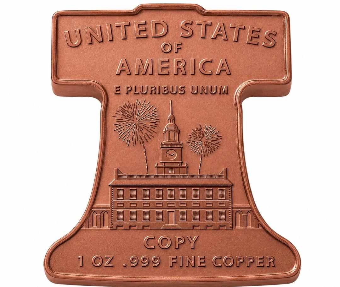 XVI Mint 1776 - 2026 Liberty Bell 1oz Hand Antiqued Copper Tribute Medal (2026 Mintage)