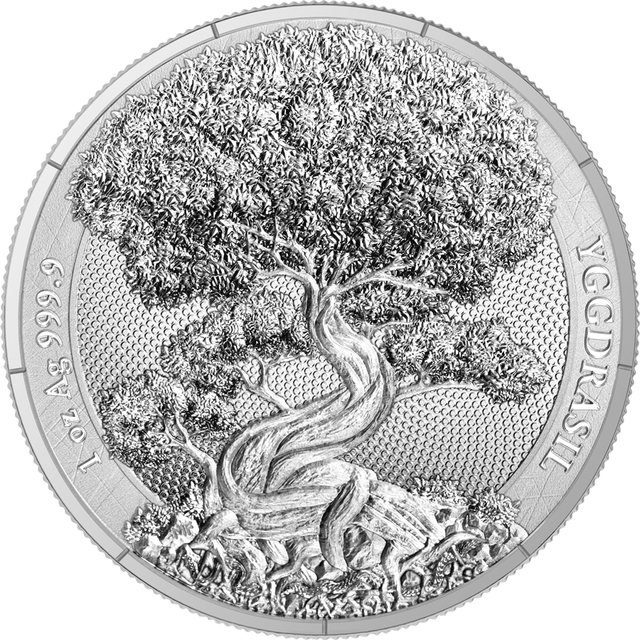 In Stock! 2025 GERMANIA MINT YGGDRASIL .9999 FILE 1OZ SILVER W/ COA 5 MARK