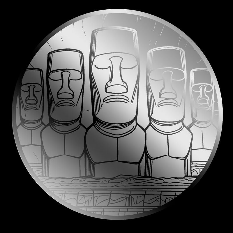 PLATINUM! 2026 Liberia Moai 1/1000 oz Platinum Coin in Card (02/10)