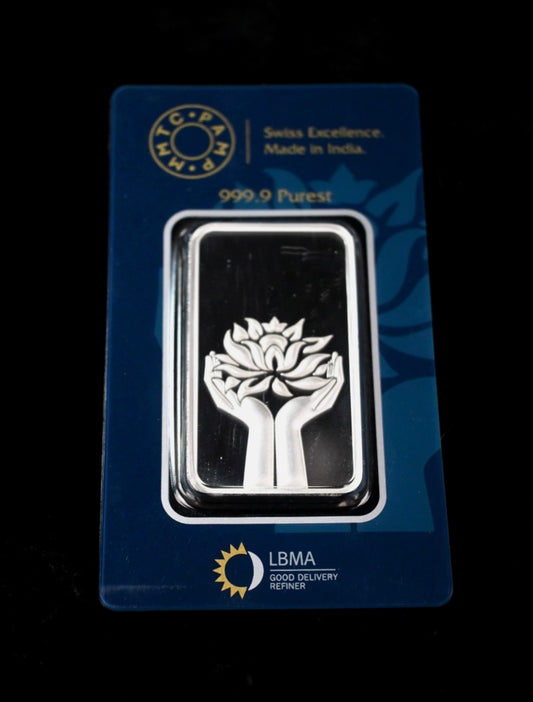 In Stock! MMTC PAMP Swiss India LBMA Lotus Flower In Assay 1 oz
