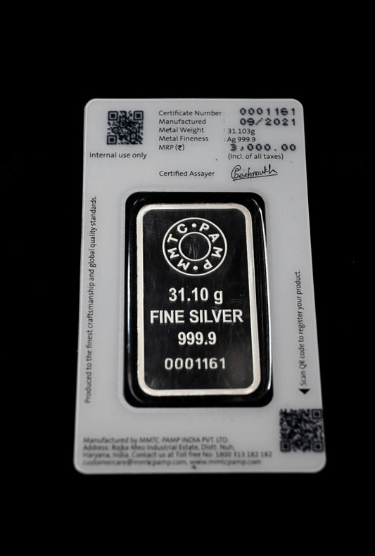 In Stock! MMTC PAMP Swiss India LBMA Lotus Flower In Assay 1 oz