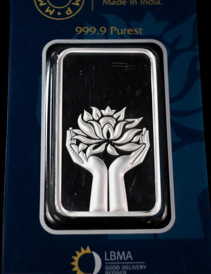 In Stock! MMTC PAMP Swiss India LBMA Lotus Flower In Assay 1 oz