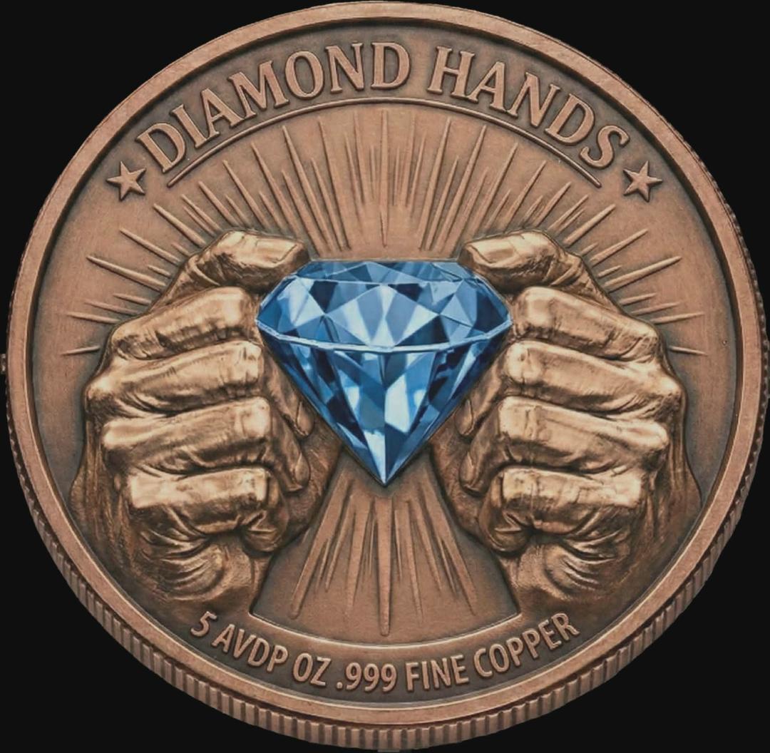 Ad Lunam Et Ultra - To the Moon and Beyond - Diamond Hands 5 oz Copper Art Round (10000 Mintage)