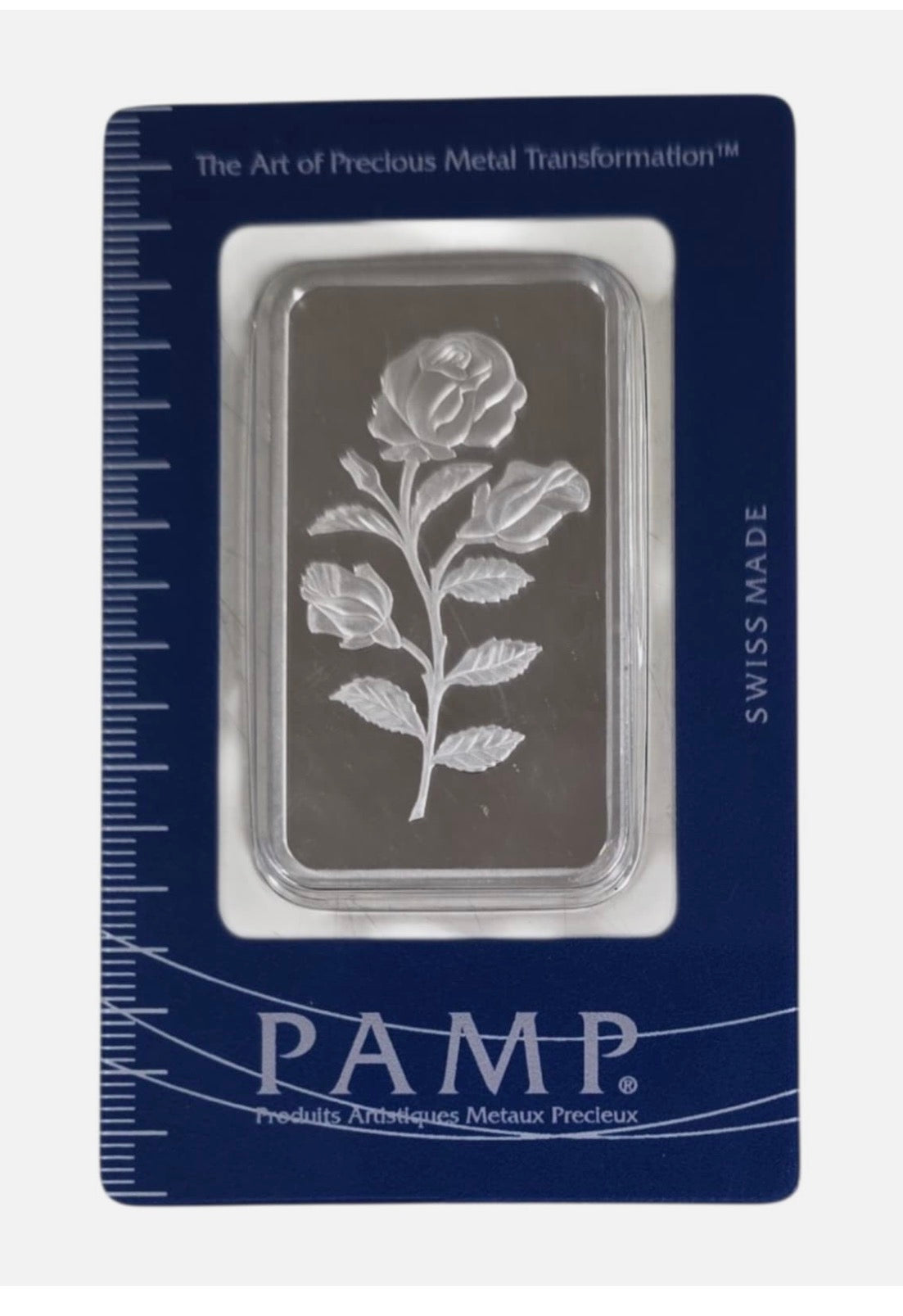 In Stock! PAMP Suisse Rose 1 oz Silver - Bar In Assay
