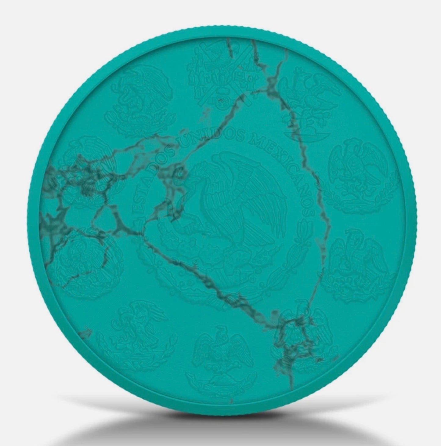 In Stock! 2024 Mexico Libertad Turquoise Marble Edition 1 oz Silver Coin