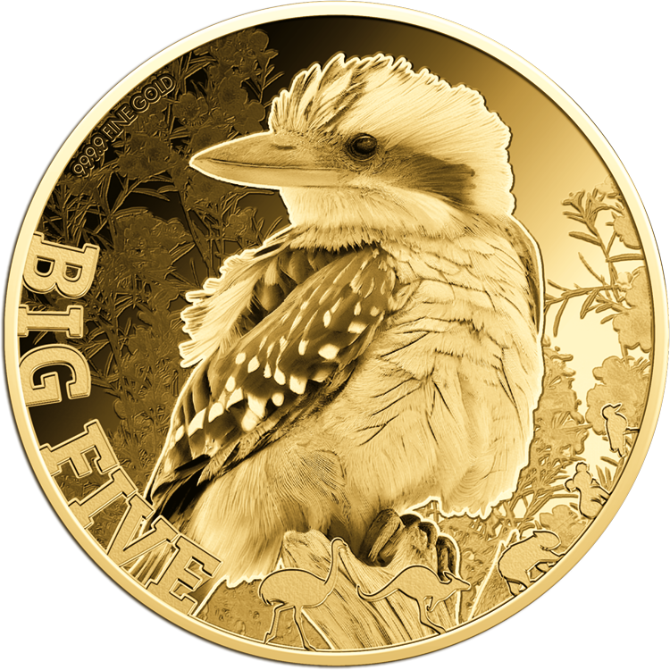 Chad Big 5 Australia Kookaburra 1/200 oz Gold Coin (02/11)