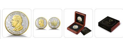 In Stock! SET 2025 Canadian Maple with Diamond Dust Maple Leaf Diamond Dust & Black Platinum