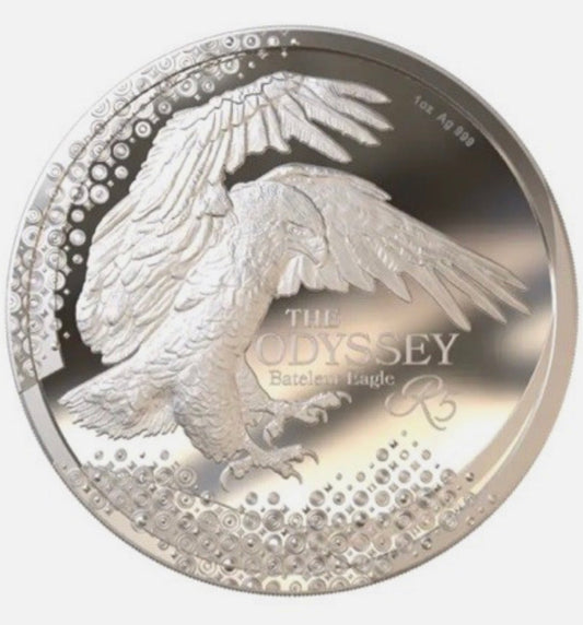 In Stock! 2025 South Africa The Odyssey Bateleur Eagle 1 oz Silver Coin