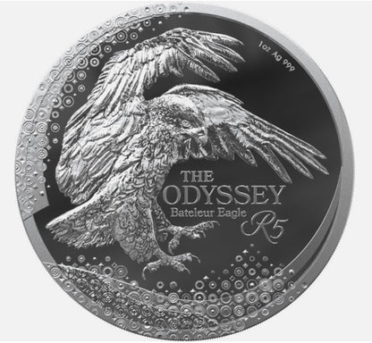 In Stock! 2025 South Africa The Odyssey Bateleur Eagle 1 oz Silver Coin