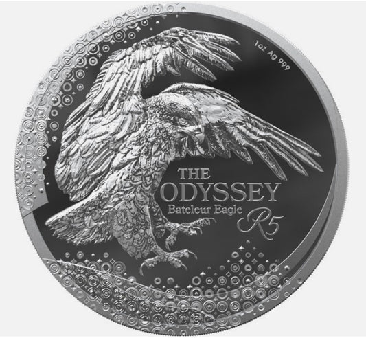 In Stock! 2025 South Africa The Odyssey Bateleur Eagle 1 oz Silver Coin