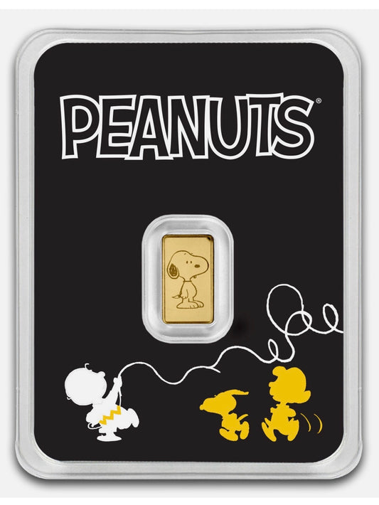 1/2 gram .9999 Fine Gold Bar - 2025 Peanuts® 75th Anniversary