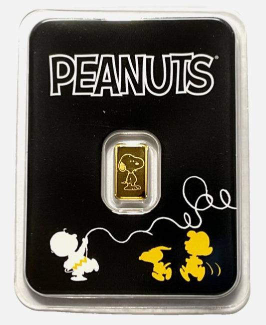 1/2 gram .9999 Fine Gold Bar - 2025 Peanuts® 75th Anniversary