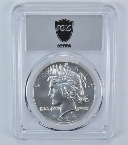 In Stock! 2024 Peace Silver Dollar MS70 PCGS Ultra