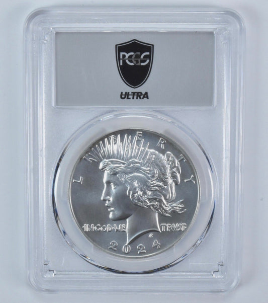 In Stock! 2024 Peace Silver Dollar MS70 PCGS Ultra
