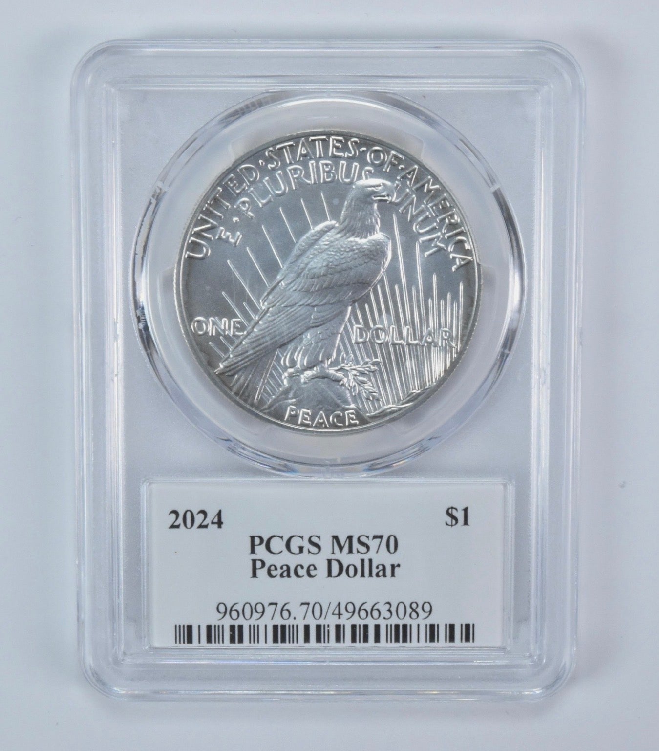 In Stock! 2024 Peace Silver Dollar MS70 PCGS Ultra