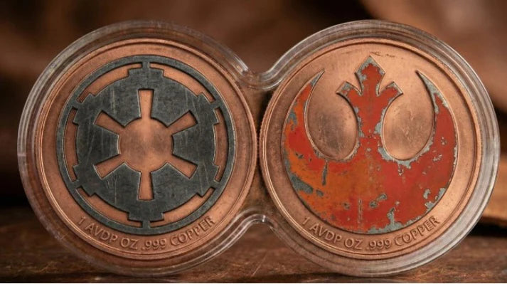 In Stock! 2 x 1 oz Republic vs Resistance .999 Copper Medal in Infinity Capsule