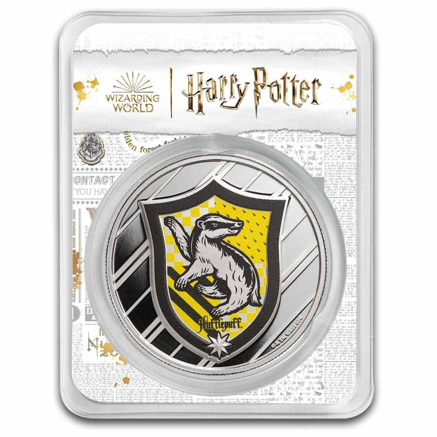 Harry Potter Houses Slytherin - Gryffindor - Ravenclaw - Hufflepuff - COLOR in TEP 1 oz silver coins