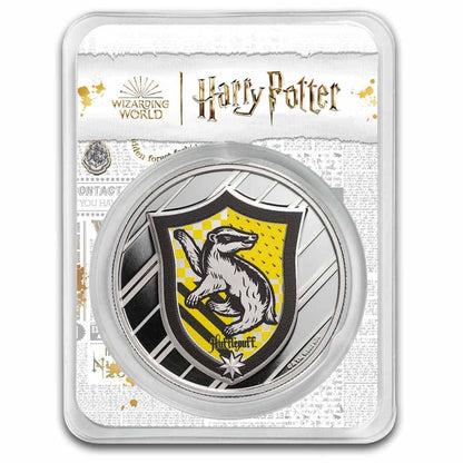 Harry Potter Houses Slytherin - Gryffindor - Ravenclaw - Hufflepuff - COLOR in TEP 1 oz silver coins
