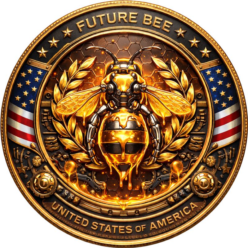 In Stock! GLOWS! 2026 Future American Bee HD Colorized 1 oz Copper Medal