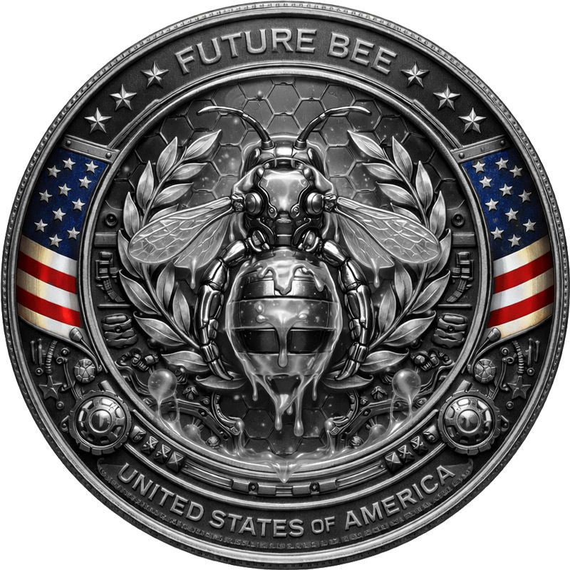 In Stock! GLOWS! 2026 Future American Bee HD Colorized 1 oz Copper Medal