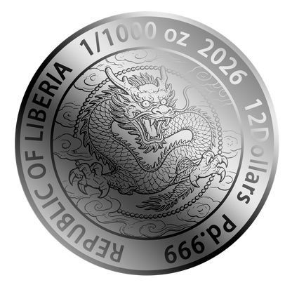 In Stock! 2026 Liberia Temple of Heaven 1/1000 oz Palladium Coin in Card