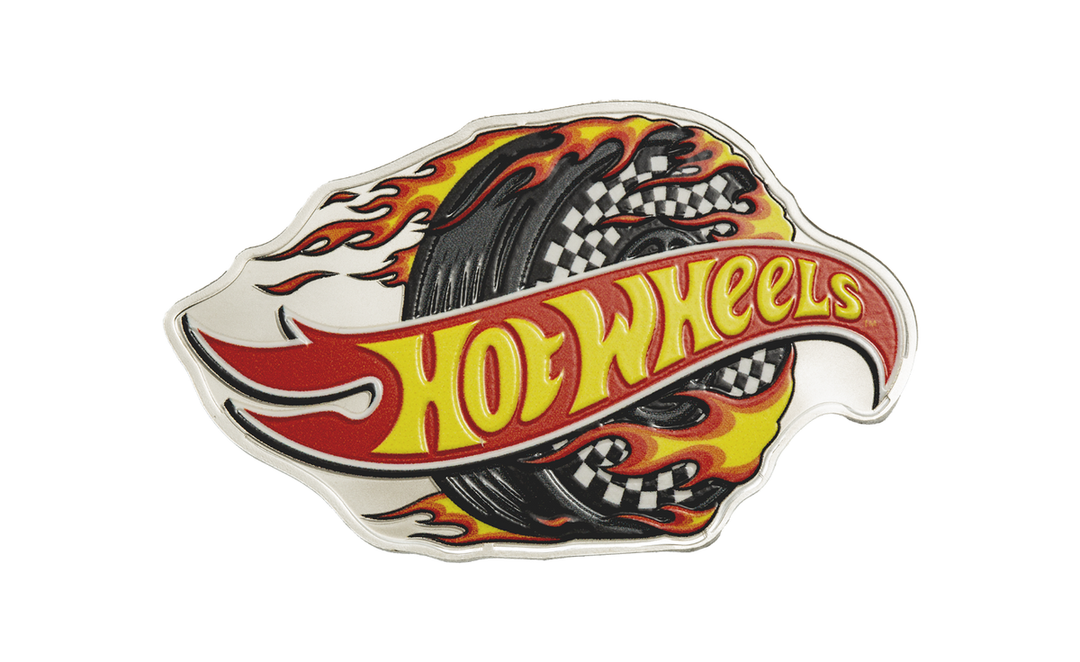 In Stock! 2025 Solomon Islands Hot Wheels Flaming Wheel 1 oz Silver Coin