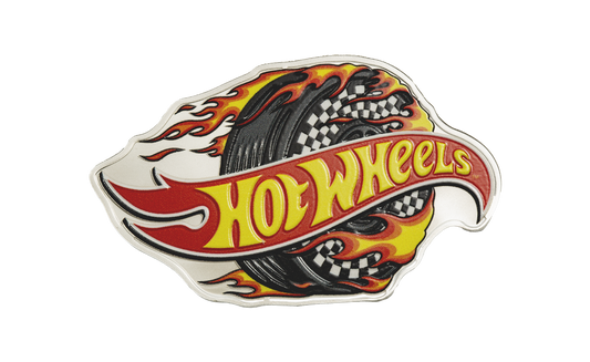 Estimate! 2025 Solomon Islands Hot Wheels Flaming Wheel 1 oz Silver Coin (02/13)