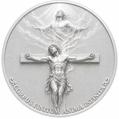 See the back! Jesus Christ: Finite Body - Infinite Soul 3g .999 Silver Medal (08/07)