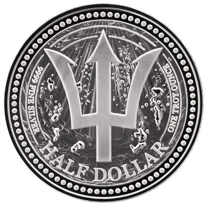 Estimate: Scottsdale 2026 Barbados Trident 1 oz Silver BU (1000000 Mintage)