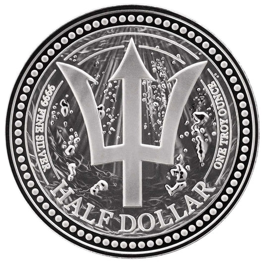 Estimate: Scottsdale 2026 Barbados Trident 1 oz Silver BU (1000000 Mintage)