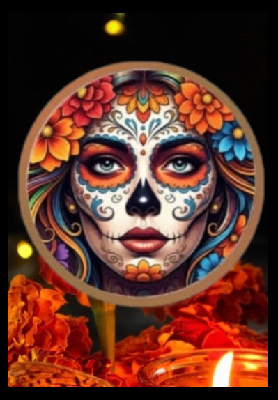 Clearance! 2026 Liberia Sugar Skull Serenity 5 oz Colorized Copper Coin in Capsule (5000 Mintage)