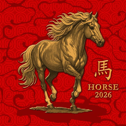 In Stock! 2026 Liberia Lunar Horse UHR Reverse Proof 5 oz Copper Coin (02/13)