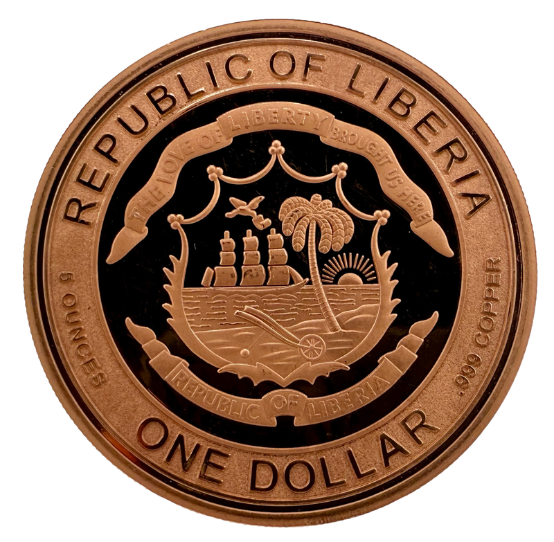 In Stock! 2026 Liberia Lunar Horse UHR Reverse Proof 5 oz Copper Coin (02/13)
