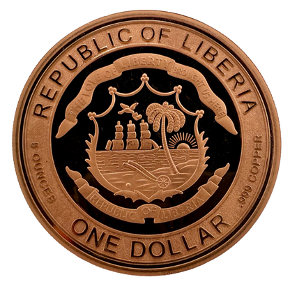 In Stock! 2026 Liberia Lunar Horse UHR Reverse Proof 5 oz Copper Coin (02/13)