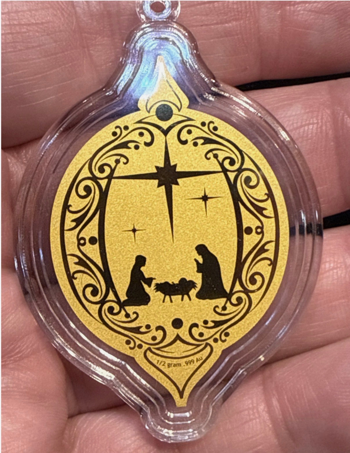 1/2 gram Oversized Nativity Scene 999 Gold 3 Wise Men