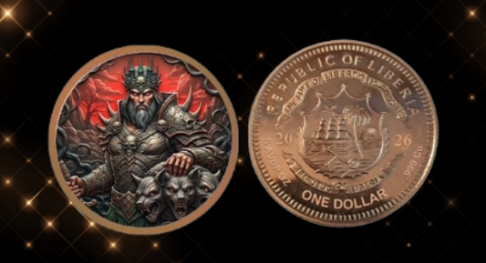 ONE DAY OFFER: Gov Backed! 2026 Liberia Cerberus 5 oz Copper Government Issued Coin (5000 Mintage)