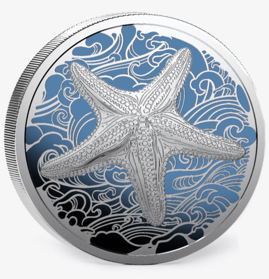 2026 Pitcairn Islands Ocean Wonders Starfish Proof 5 oz Silver Coin (08/07)