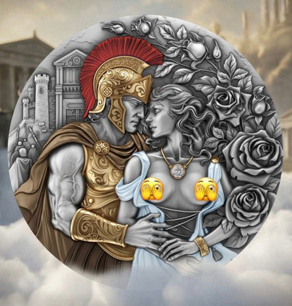 2026 Cameroon Ares & Aphrodite 2 oz Silver Coin (02/24)